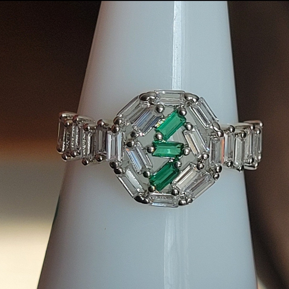 New Emerald Cz Size 8 May Birthday Collection Ring 22$